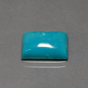 Turquesa azul natural 3,12ct, baguete, opaco