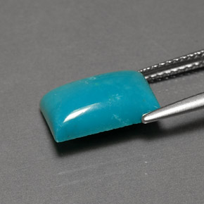 Turquesa azul natural 3,12ct, baguete, opaco