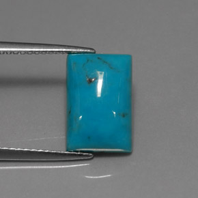 Turquesa azul natural 3,22ct, baguete, opaco
