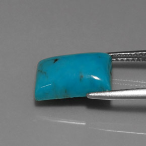 Turquesa azul natural 3,22ct, baguete, opaco