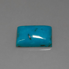 Turquesa azul natural 3,39ct, baguete, opaco