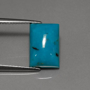 Turquesa azul natural 3,39ct, baguete, opaco