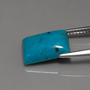 Turquesa azul natural 3,39ct, baguete, opaco