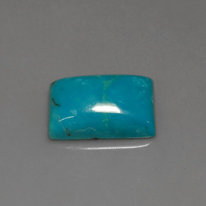 Turquesa azul natural 3,03ct, baguete, opaco