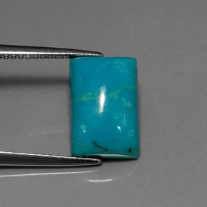 Turquesa azul natural 3,03ct, baguete, opaco