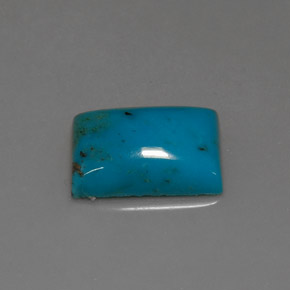 Turquesa azul natural 3,38ct, baguete, opaco