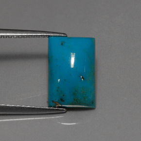 Turquesa azul natural 3,38ct, baguete, opaco