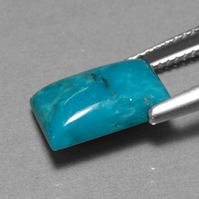 Turquesa azul natural 3,28ct, baguete, opaco