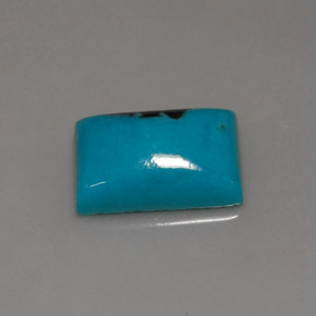 Turquesa azul natural 3,47ct, baguete, opaco