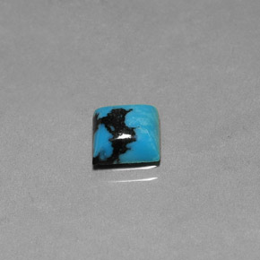 Turquesa azul natural 1,84ct, quadrado, opaco