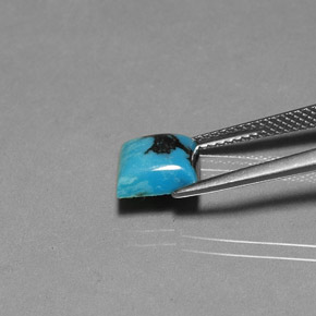 Turquesa azul natural 1,84ct, quadrado, opaco