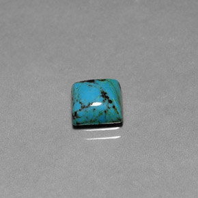 Turquesa azul natural 1,86ct, quadrado, opaco