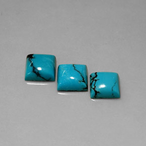 Pedras preciosas de turquesa azul natural de  ct, quadrado, opaco