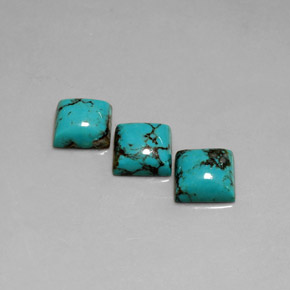 Pedras preciosas de turquesa azul natural de  ct, quadrado, opaco