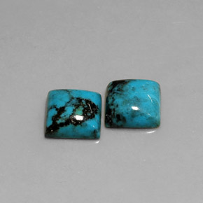 Pedras preciosas de turquesa azul natural de  ct, quadrado, opaco