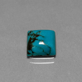 Turquesa azul natural 2,04ct, quadrado, opaco