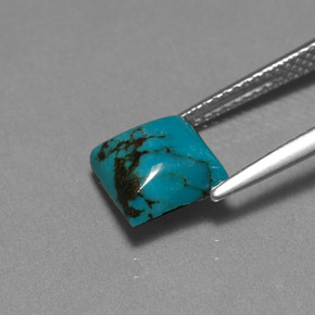 Turquesa azul natural 2,04ct, quadrado, opaco