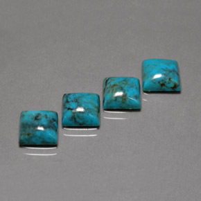 Pedras preciosas de turquesa azul natural de  ct, quadrado, opaco