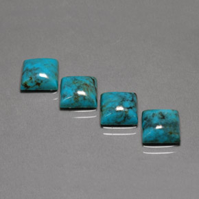 Pedras preciosas de turquesa azul natural de  ct, quadrado, opaco