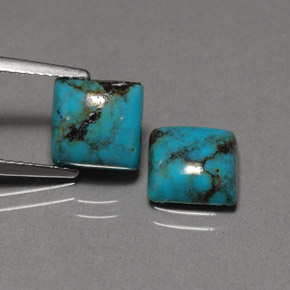 Pedras preciosas de turquesa azul natural de  ct, quadrado, opaco