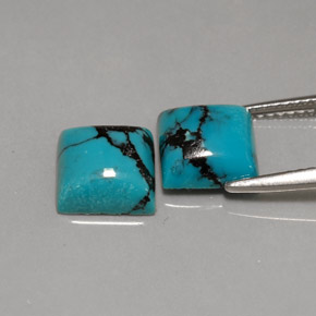 Pedras preciosas de turquesa azul natural de  ct, quadrado, opaco