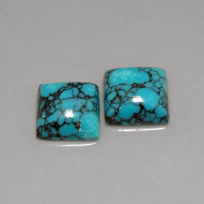 Pedras preciosas de turquesa azul natural de  ct, quadrado, opaco