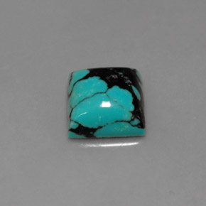 Turquesa azul natural 1,65ct, quadrado, opaco