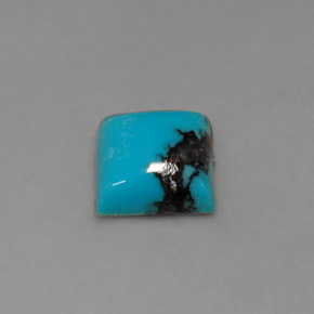 Turquesa azul natural 1,80ct, quadrado, opaco