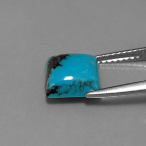 Turquesa azul natural 1,80ct, quadrado, opaco