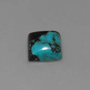 Turquesa azul natural 1,59ct, quadrado, opaco