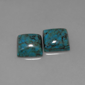Pedras preciosas de turquesa azul natural de  ct, quadrado, opaco