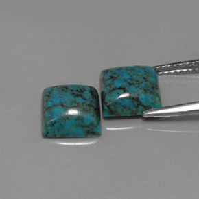 Pedras preciosas de turquesa azul natural de  ct, quadrado, opaco