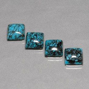 Pedras preciosas de turquesa azul natural de  ct, quadrado, opaco