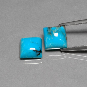 Pedras preciosas de Turquesa Azul natural de  ct, Quadrado, Opaco