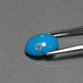 Turquesa azul natural 1,94ct, corte oval, opaco