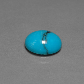 Turquesa azul natural 1,91ct, corte oval, opaco