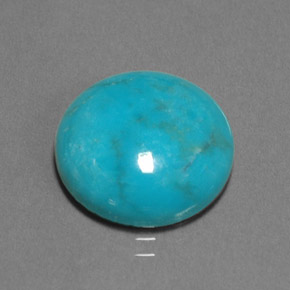Turquesa verde natural 7,15ct, corte redondo, opaco