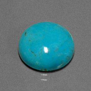 Turquesa verde natural 7,02ct, corte redondo, opaco