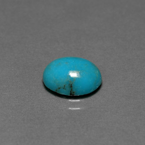 Turquesa verde natural 2,08ct, corte oval, opaco