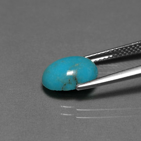 Turquesa verde natural 2,08ct, corte oval, opaco