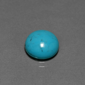 Turquesa verde natural 2,33ct, corte redondo, opaco