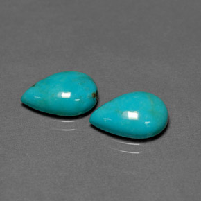 Pedras preciosas de turquesa verde natural de  ct, formato de pêra, opaco