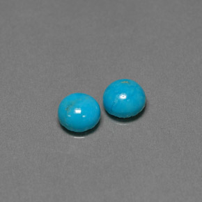 Pedras preciosas de turquesa azul natural de  ct, corte redondo, opaco