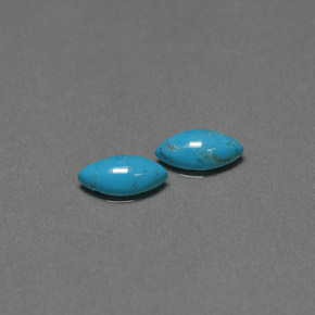 Pedras preciosas de turquesa azul natural de  ct, marquise, opaco