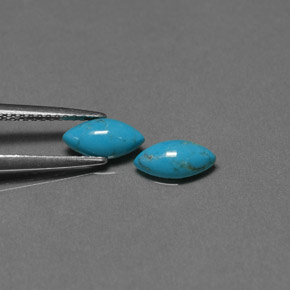 Pedras preciosas de turquesa azul natural de  ct, marquise, opaco