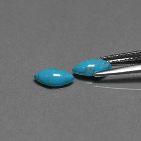 Pedras preciosas de turquesa azul natural de  ct, marquise, opaco