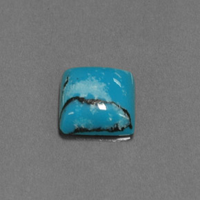 Turquesa azul natural 1,47ct, quadrado, opaco