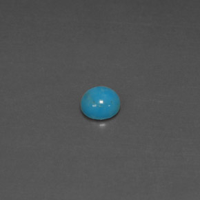 Turquesa Azul Natural 0.39ct, Corte Redondo, Opaco