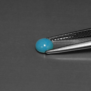 Turquesa Azul verde Natural 0.39ct, Corte Redondo, Opaco