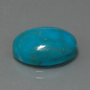 Turquesa azul natural 4,85ct, corte oval, opaco